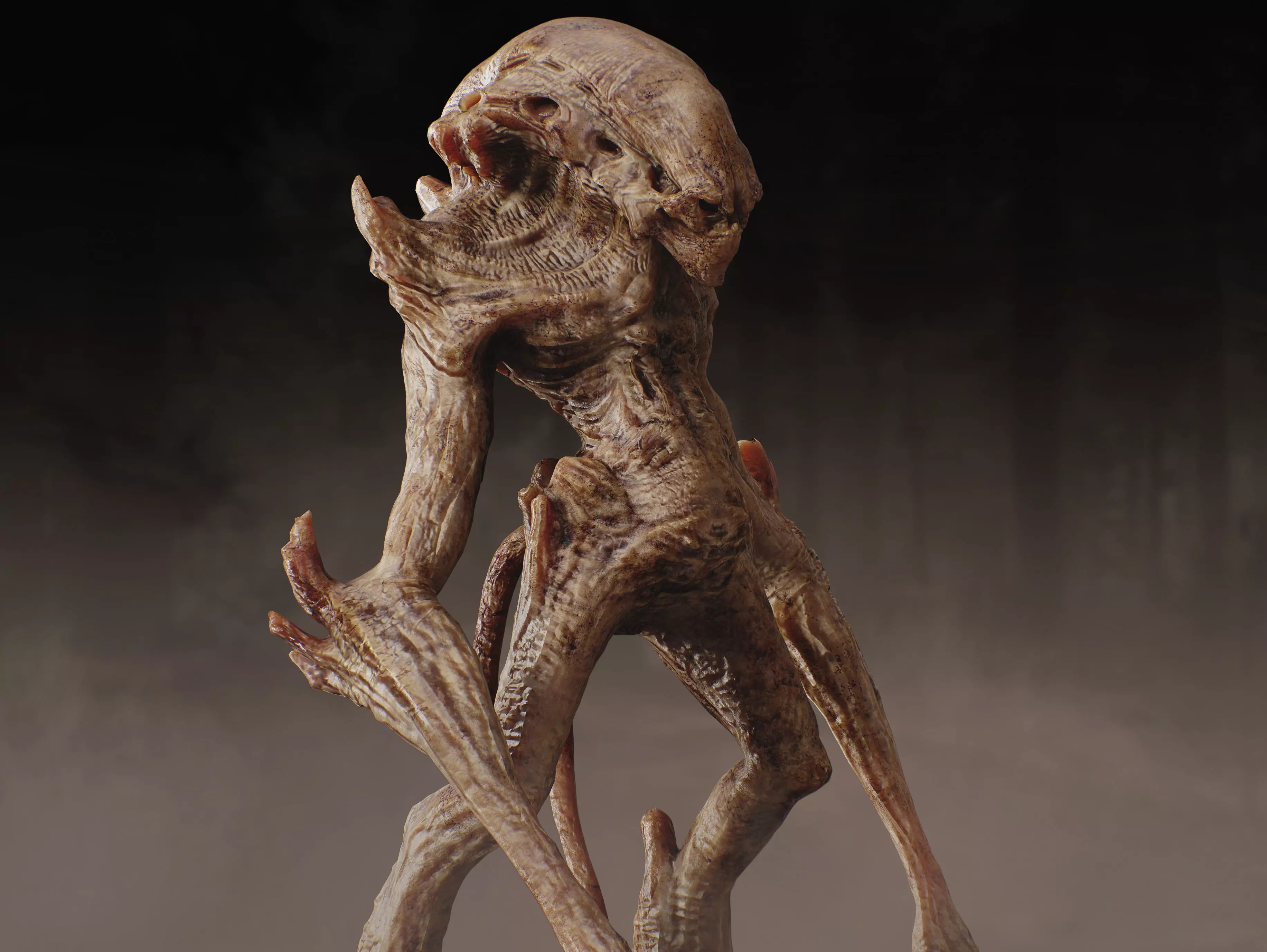 Alien Creature Low-poly 3D model_16