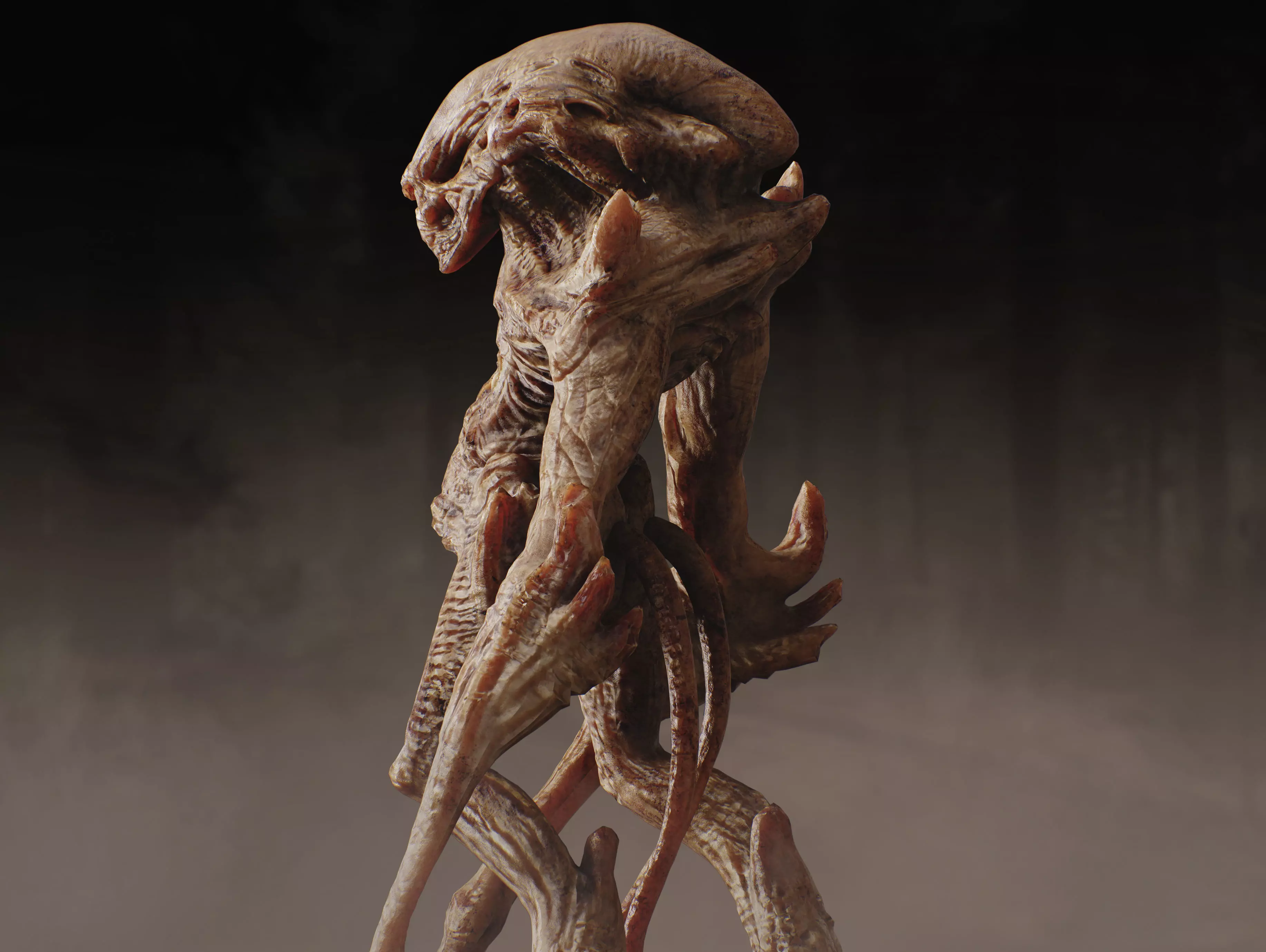 Alien Creature Low-poly 3D model_13