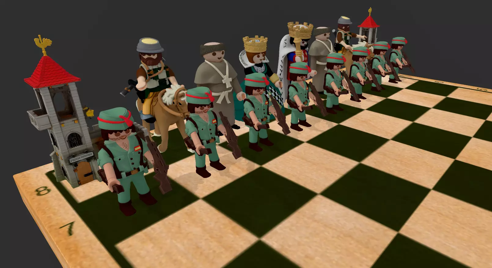 AJEDREZ PLAYMOBIL 3D print model_3
