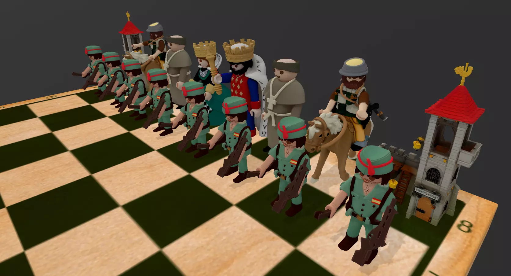 AJEDREZ PLAYMOBIL 3D print model_1