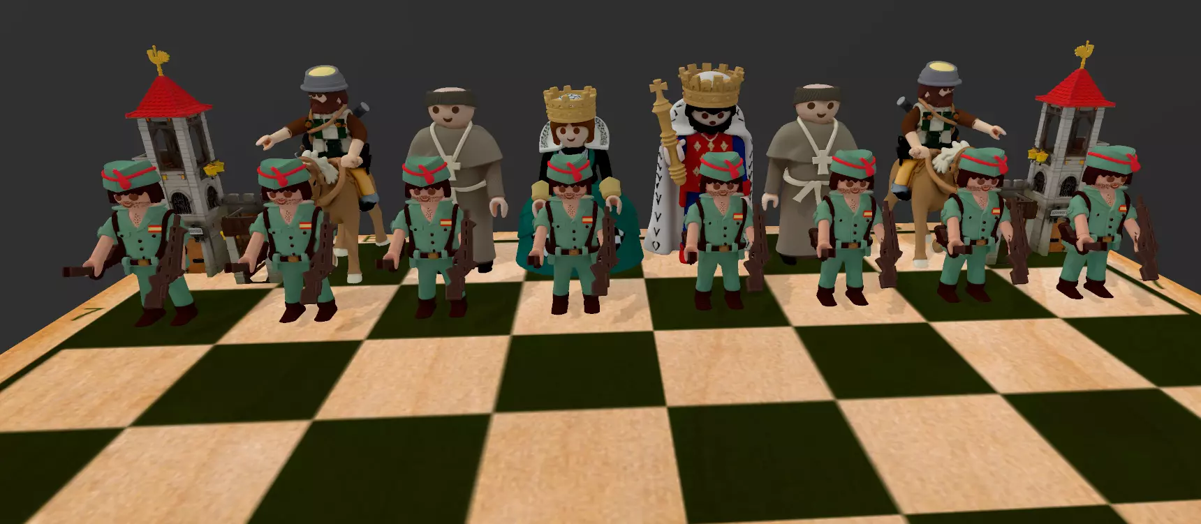 AJEDREZ PLAYMOBIL 3D print model_2