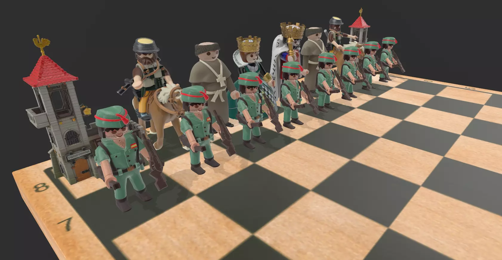 AJEDREZ PLAYMOBIL 3D print model_0