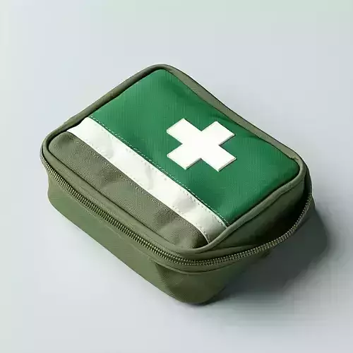 Realistic First Aid Kit Bag 3D Model Low-poly 3D model