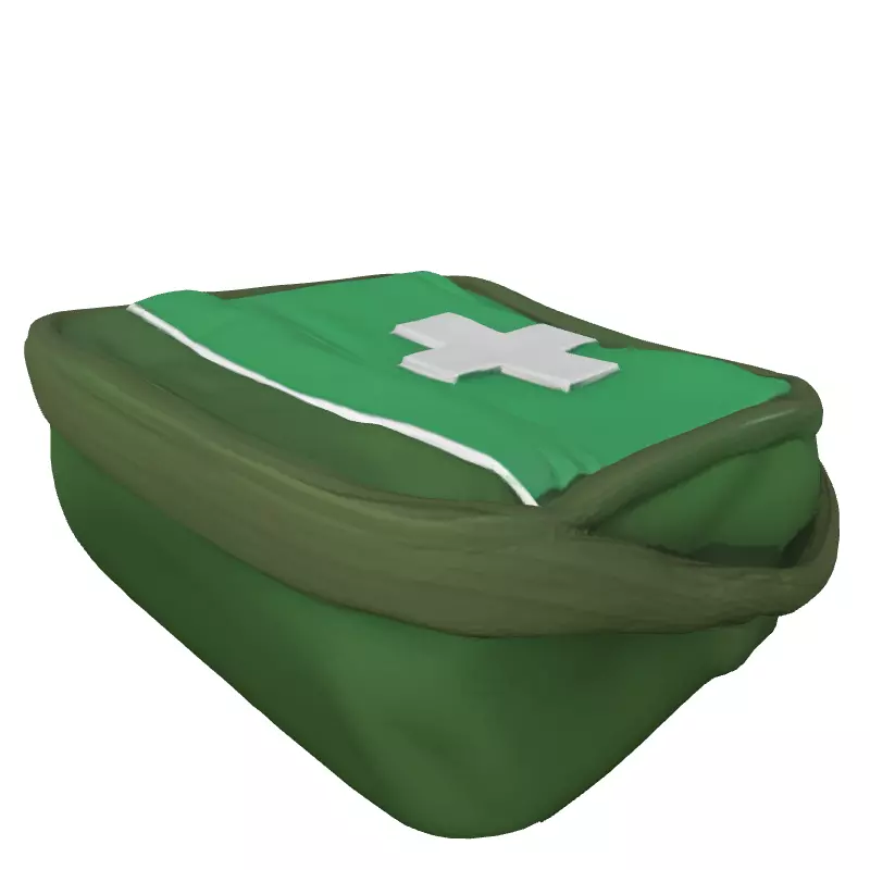 Realistic First Aid Kit Bag 3D Model Low-poly 3D model_2