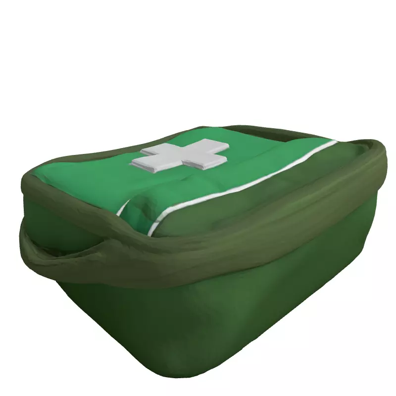 Realistic First Aid Kit Bag 3D Model Low-poly 3D model_3