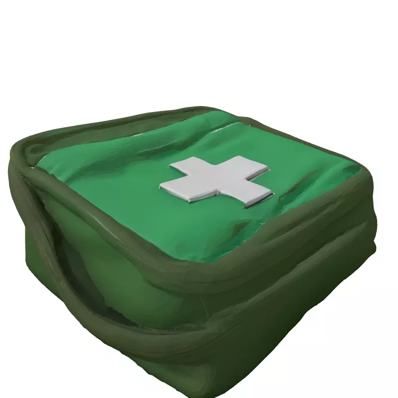 Realistic First Aid Kit Bag 3D Model Low-poly 3D model_5