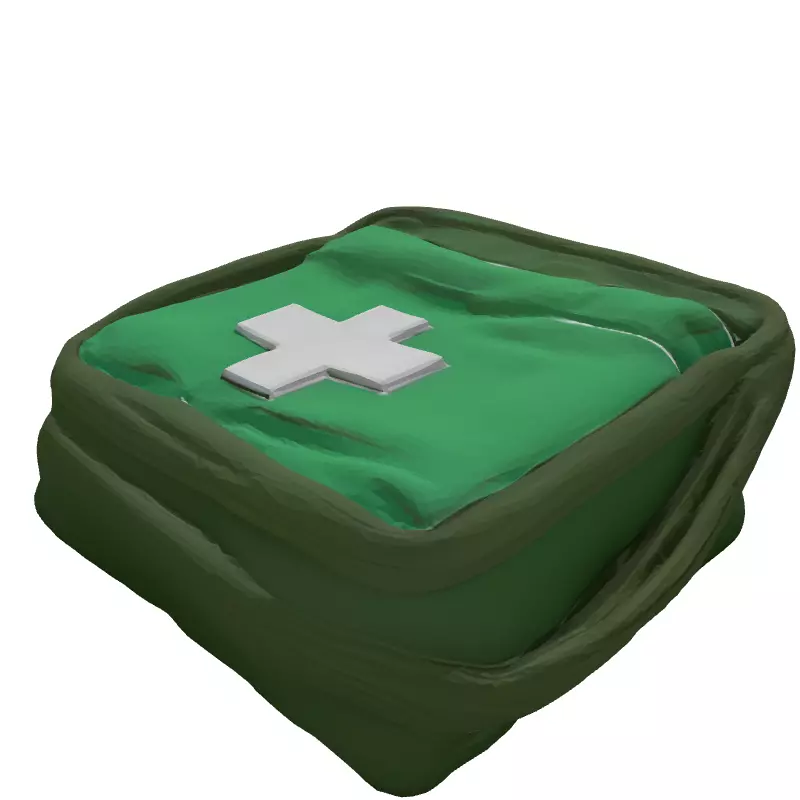 Realistic First Aid Kit Bag 3D Model Low-poly 3D model_6