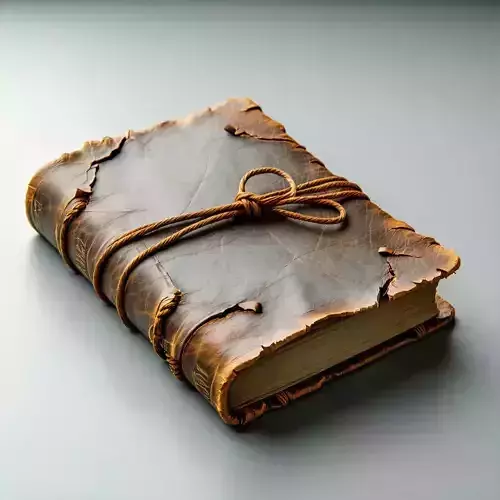 Realistic Antique Leather Bound Journal Low-poly 3D model