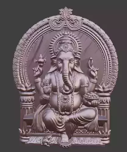 Lord Ganesha 2D Relief