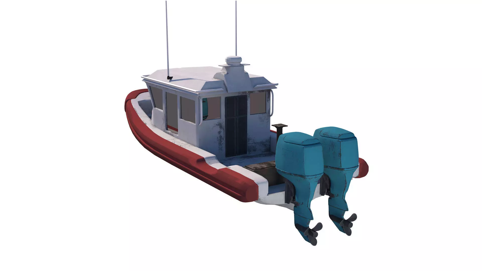 Tug Ship tugboat low poly Low-poly ap Low-poly 3D model_5