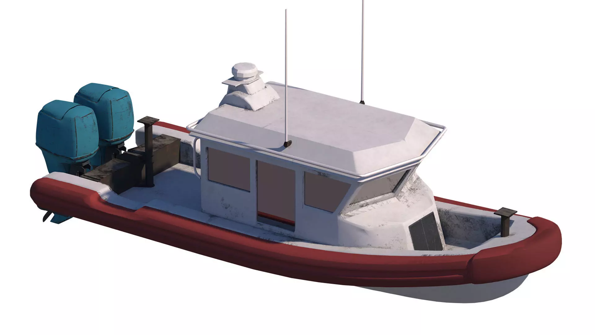 Tug Ship tugboat low poly Low-poly ap Low-poly 3D model_4