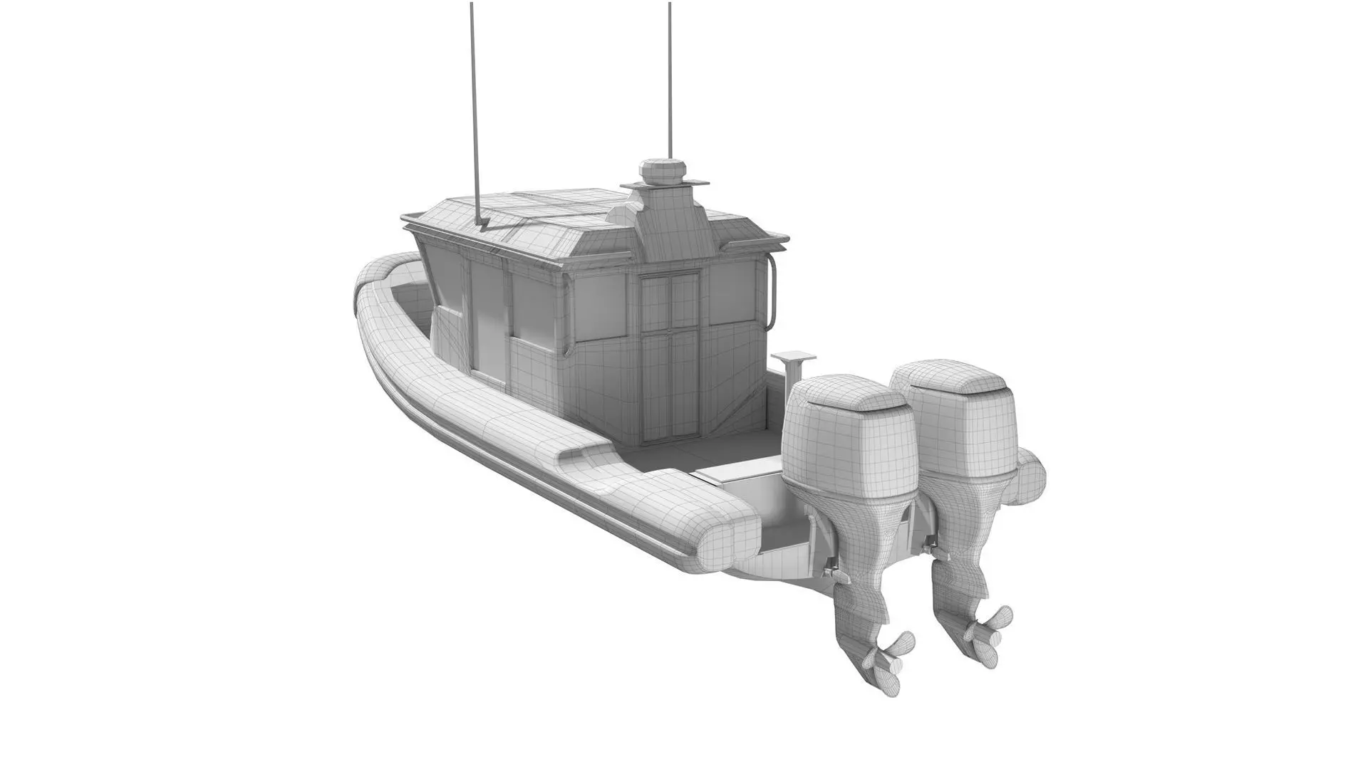 Tug Ship tugboat low poly Low-poly ap Low-poly 3D model_12