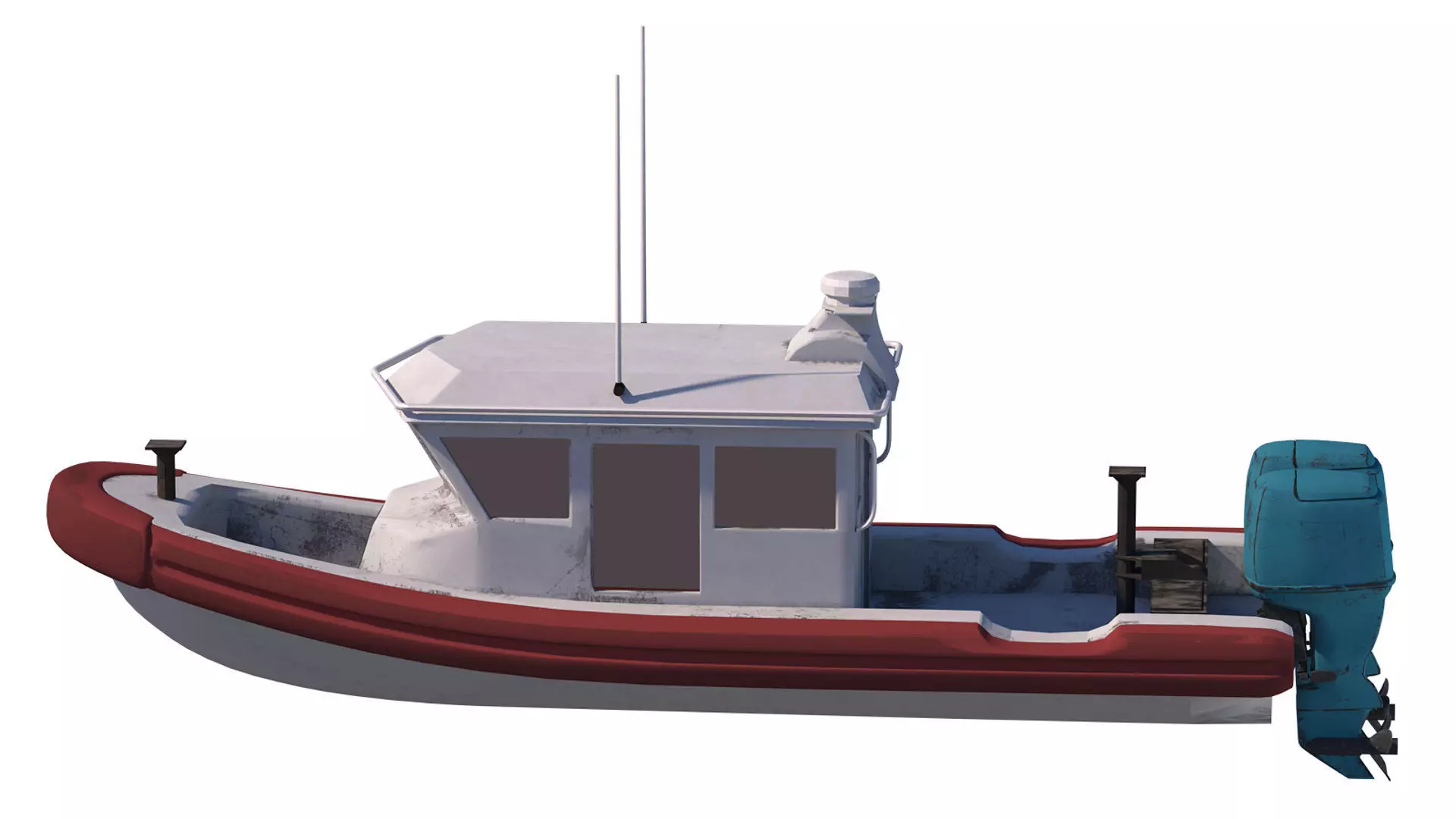 Tug Ship tugboat low poly Low-poly ap Low-poly 3D model_3