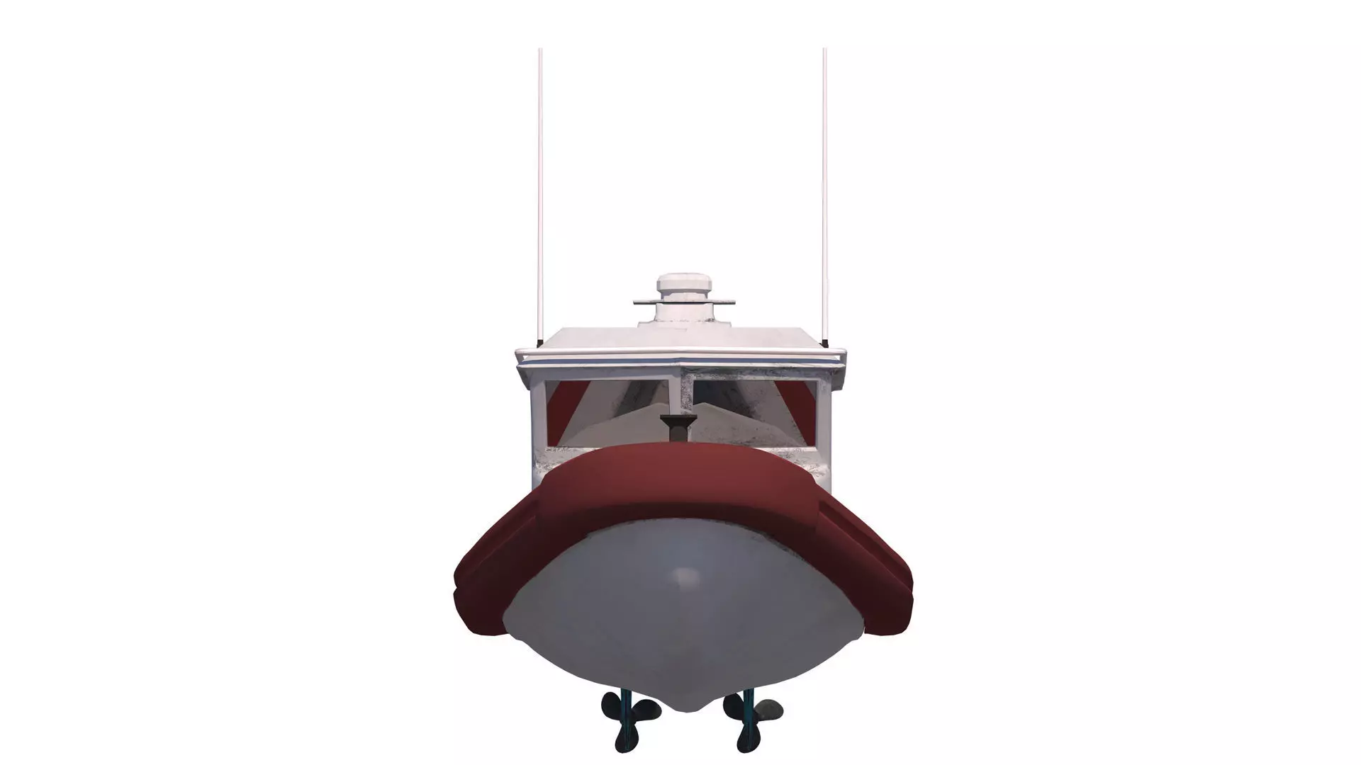 Tug Ship tugboat low poly Low-poly ap Low-poly 3D model_9