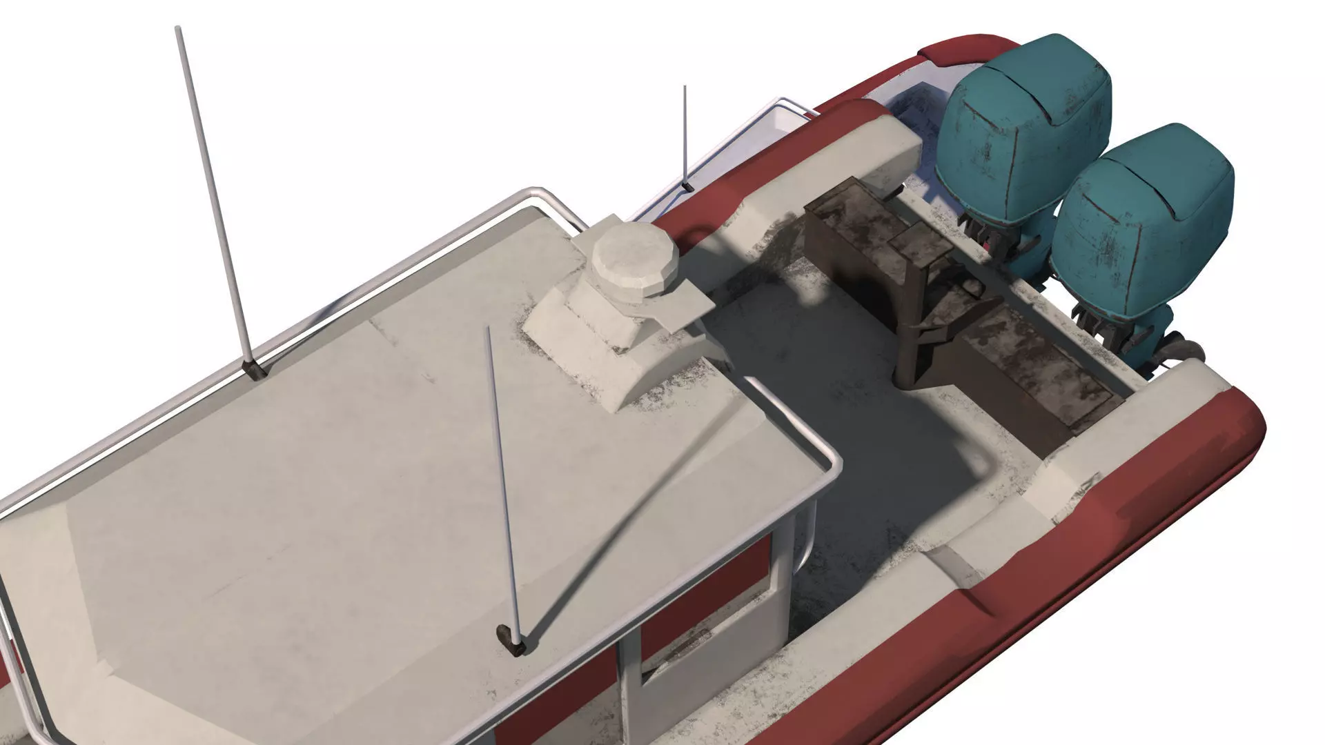 Tug Ship tugboat low poly Low-poly ap Low-poly 3D model_8