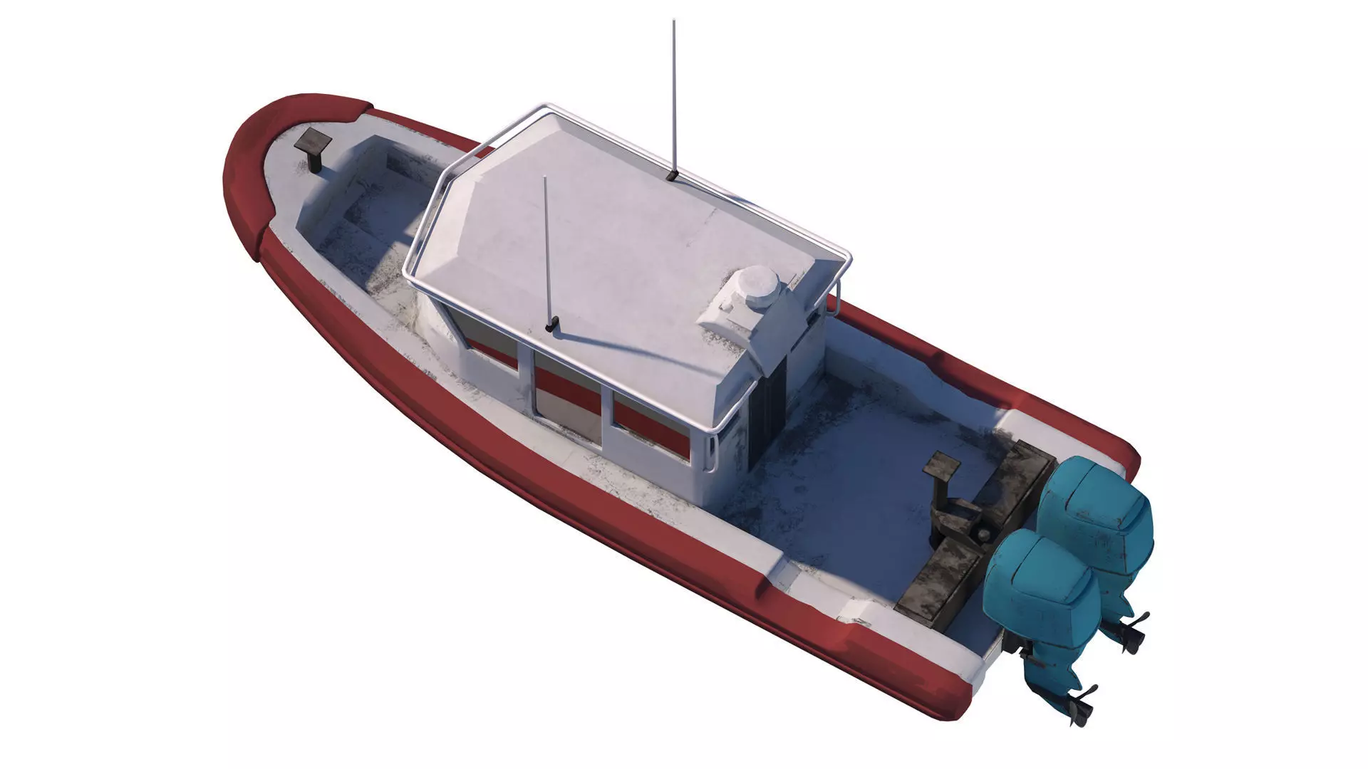 Tug Ship tugboat low poly Low-poly ap Low-poly 3D model_6