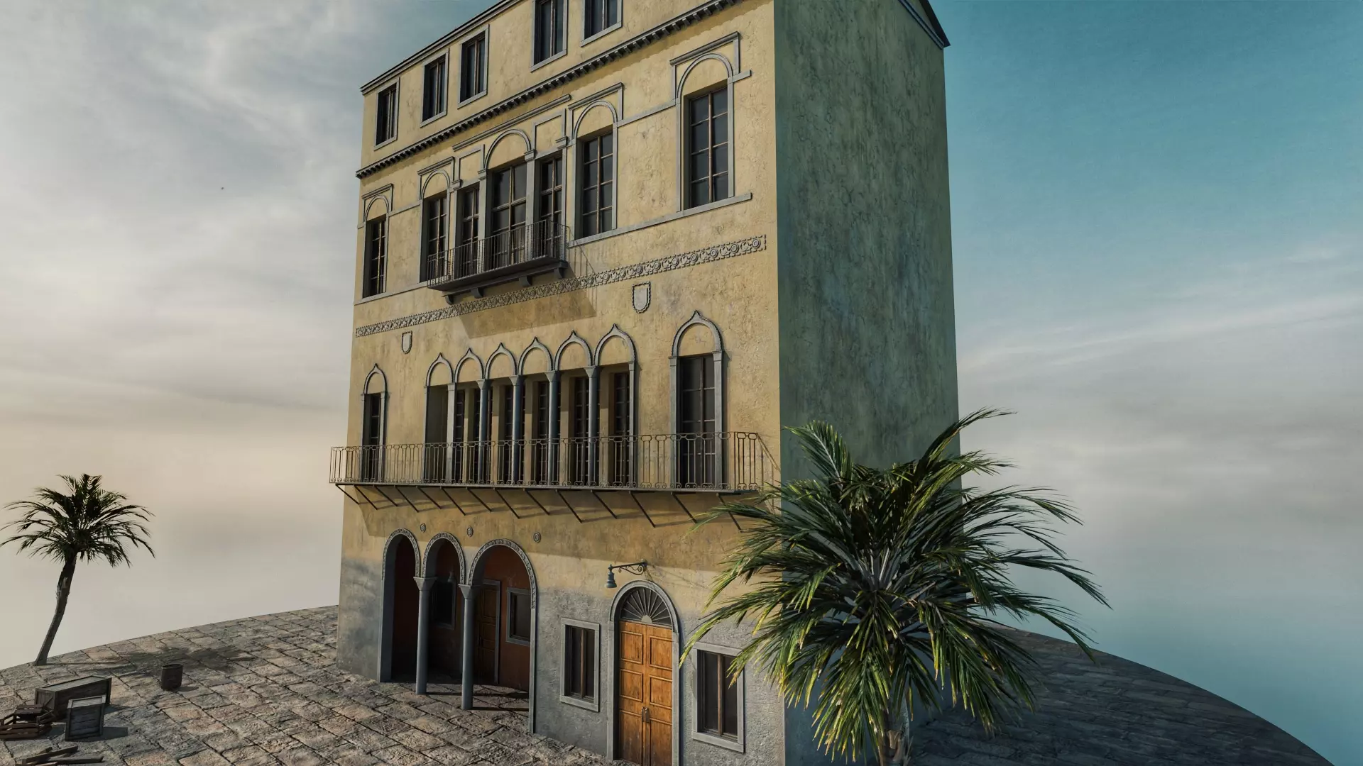 Italian living house 3D model_2
