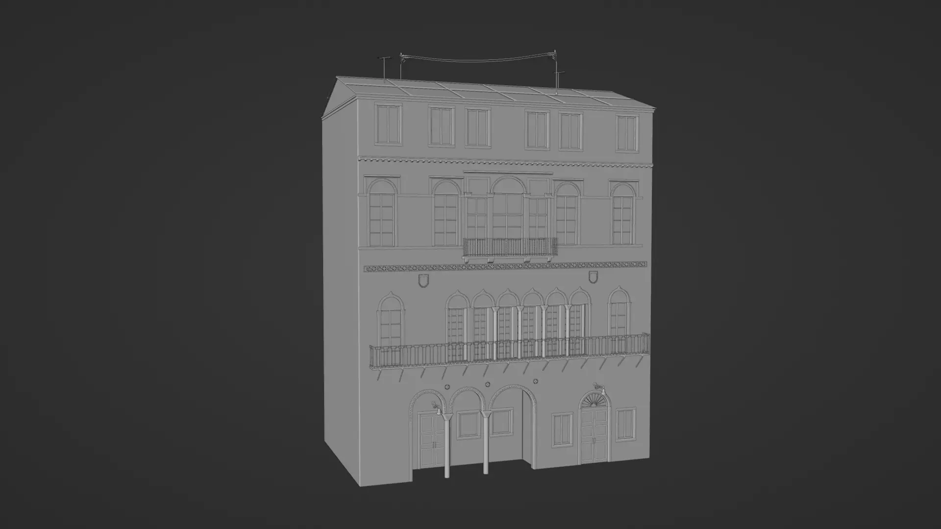 Italian living house 3D model_5