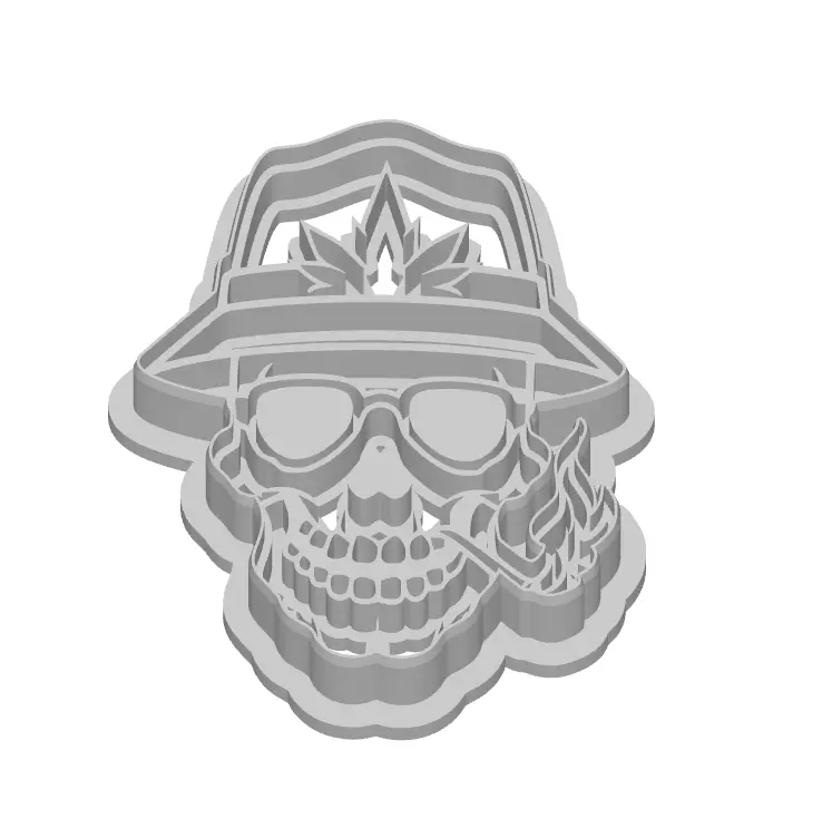 SKULL COOKIE CUTTER 3D print model_0