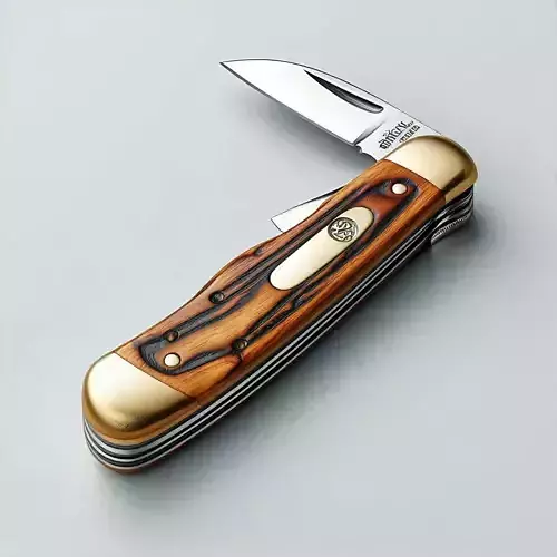 Realistic Pocket Knife 3D Model Low-poly 3D model