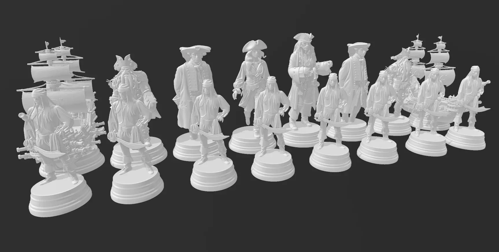 AJEDREZ PIRATAS DEL CARIBE 3D print model_6