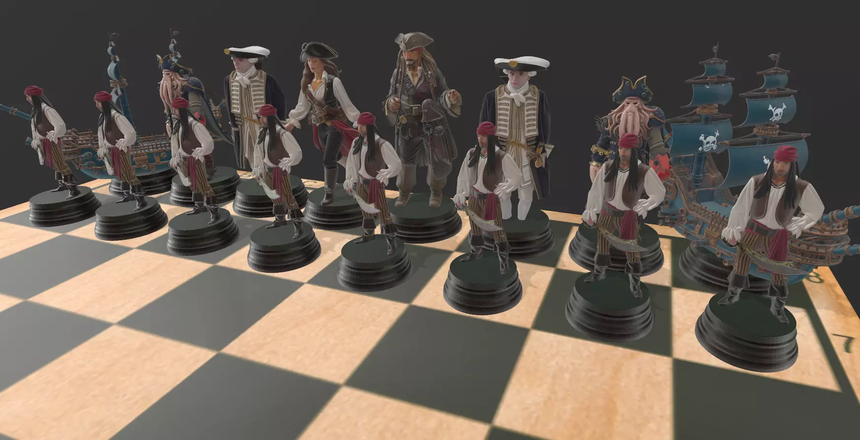 AJEDREZ PIRATAS DEL CARIBE 3D print model_3