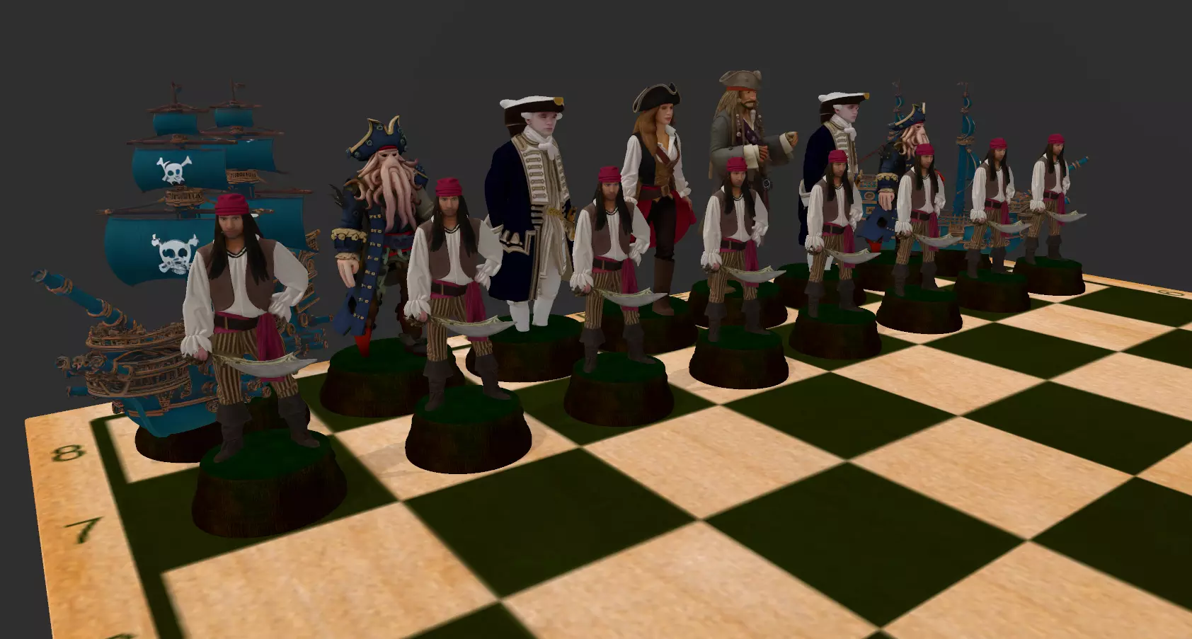 AJEDREZ PIRATAS DEL CARIBE 3D print model_0
