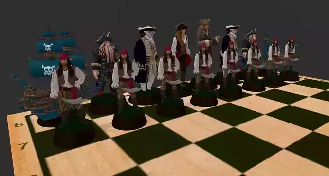 AJEDREZ PIRATAS DEL CARIBE 3D print model