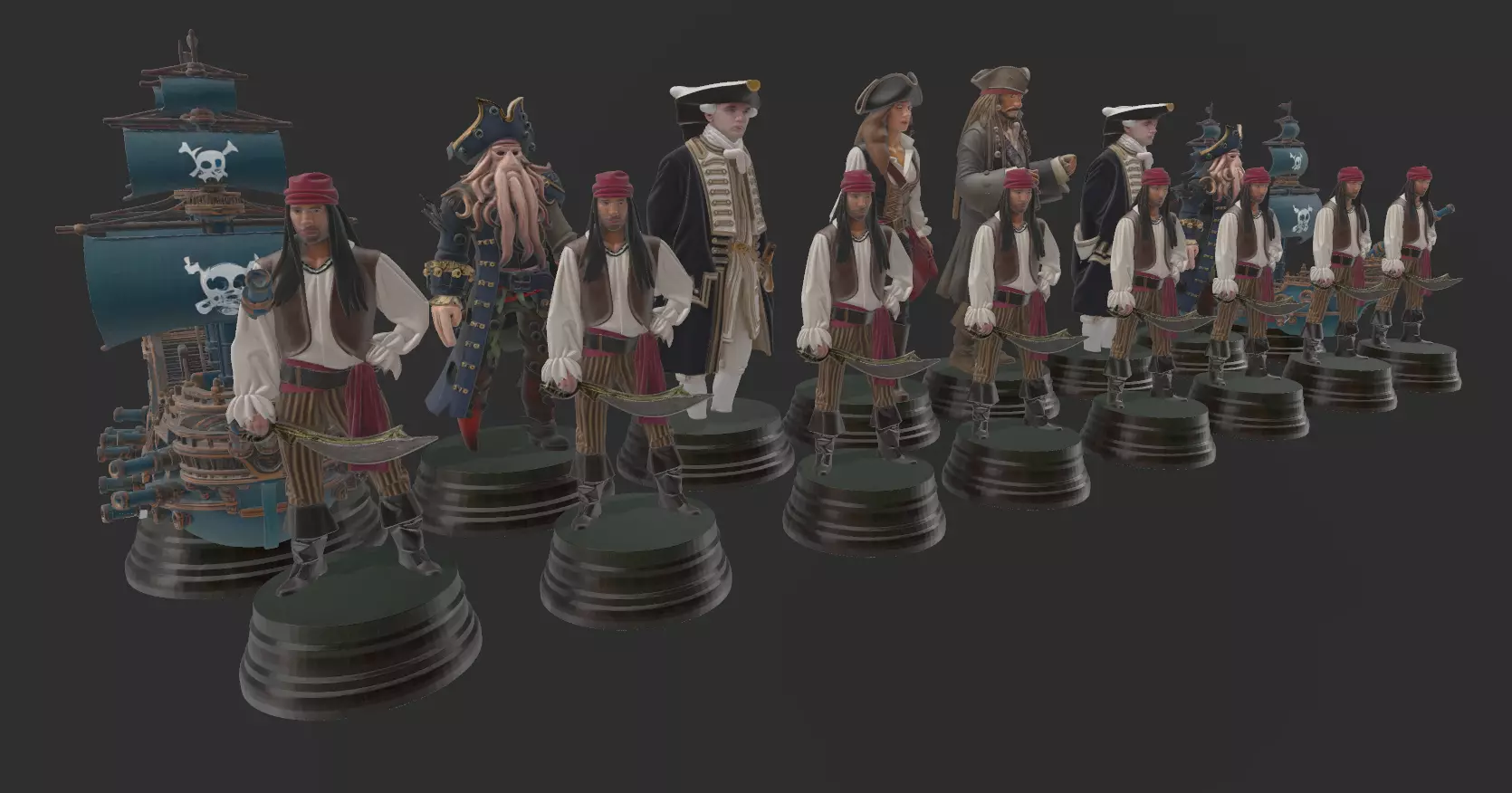 AJEDREZ PIRATAS DEL CARIBE 3D print model_5