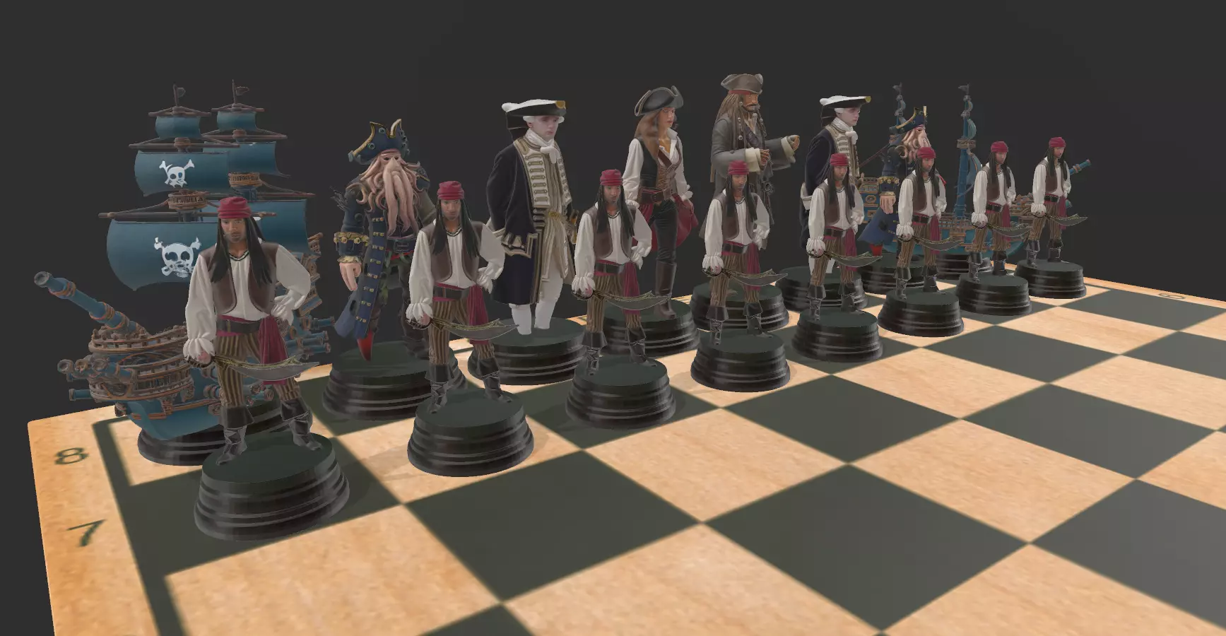 AJEDREZ PIRATAS DEL CARIBE 3D print model_2
