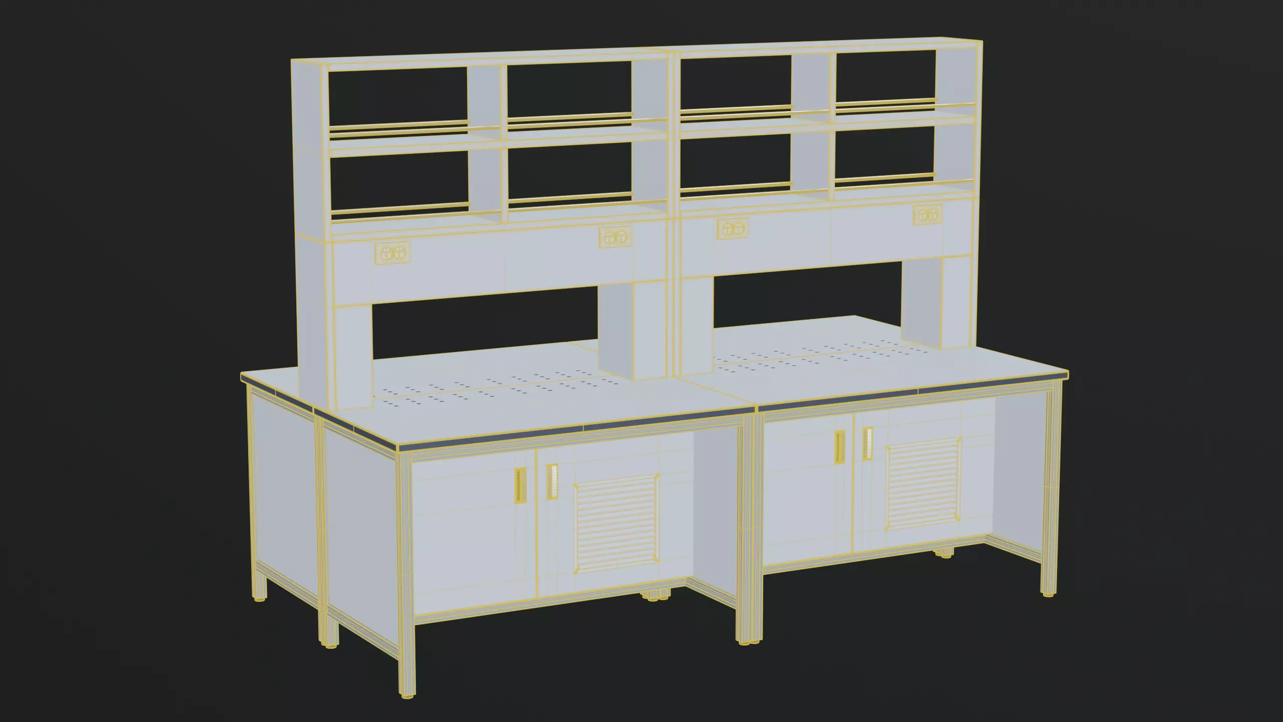 Office Desk - PBR TEXTURE WITH LOW POLY Low-poly 3D model_6