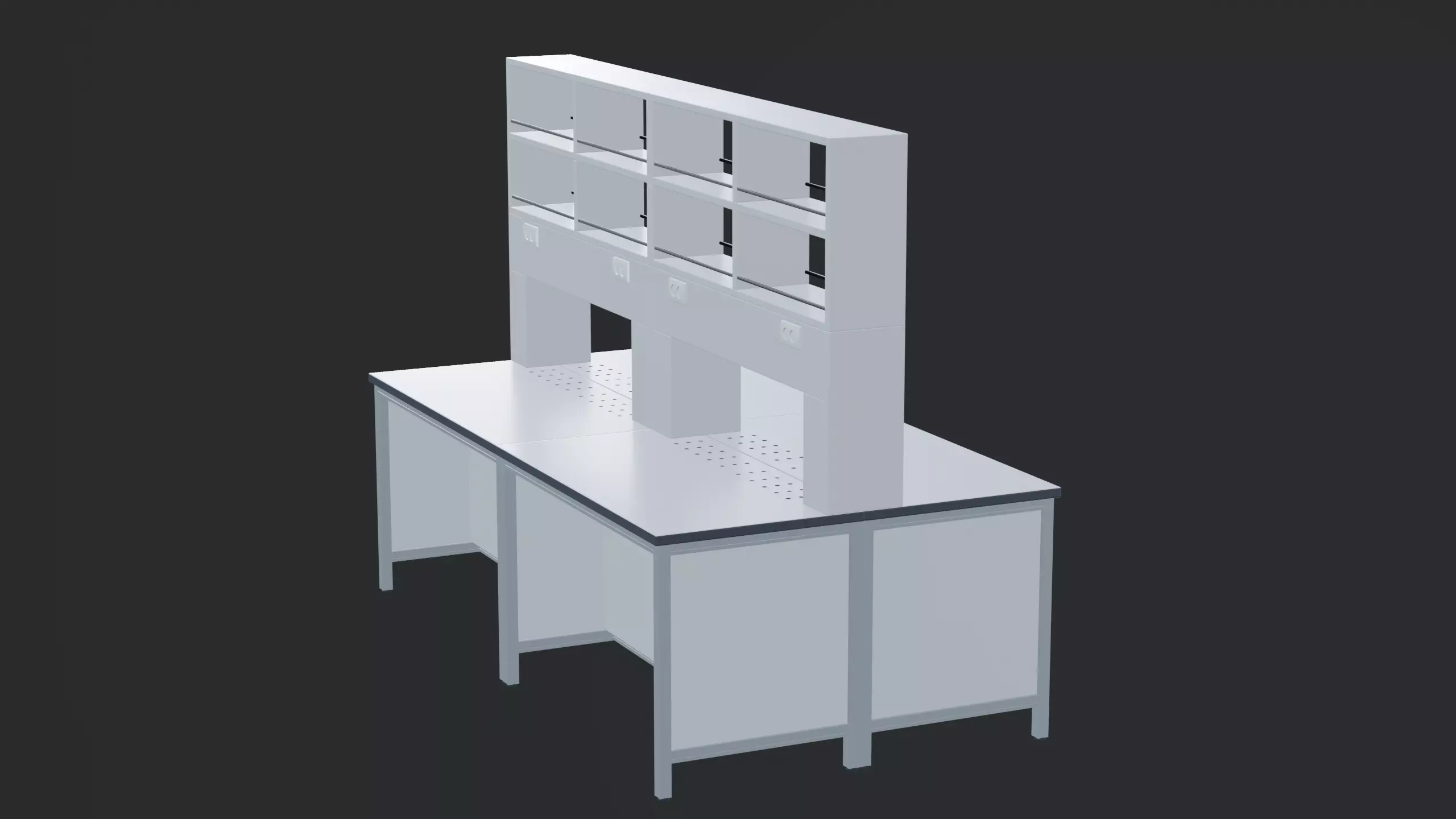 Office Desk - PBR TEXTURE WITH LOW POLY Low-poly 3D model_2