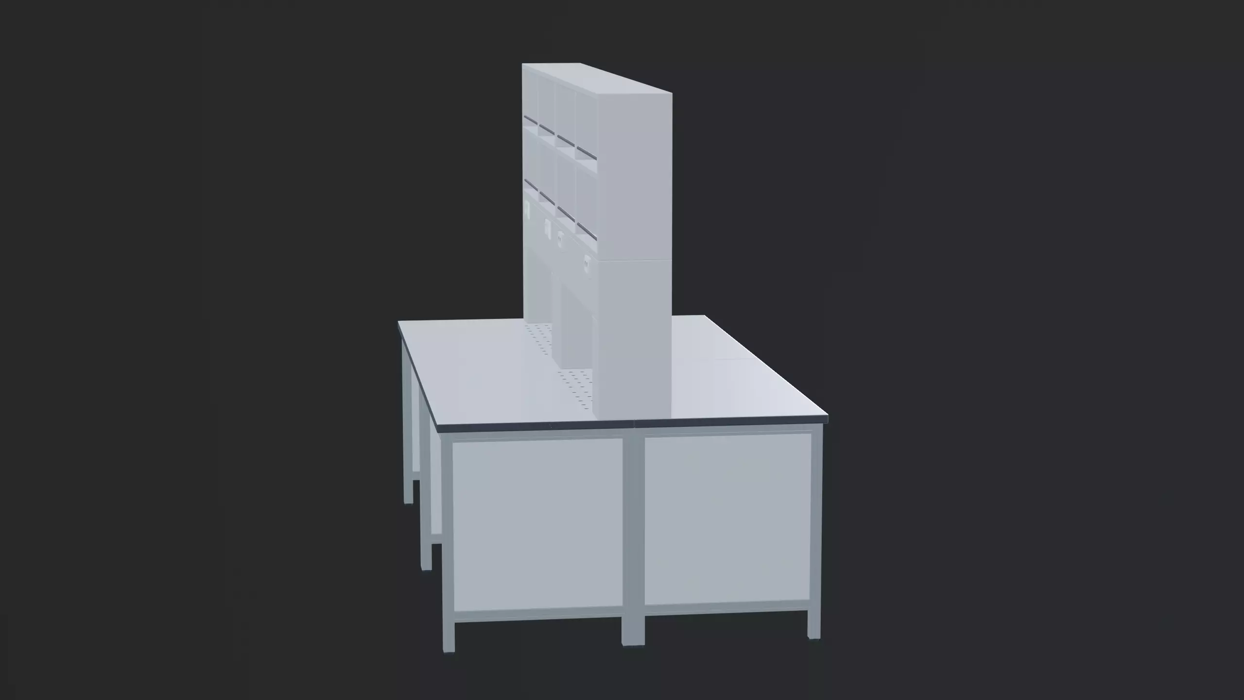Office Desk - PBR TEXTURE WITH LOW POLY Low-poly 3D model_3