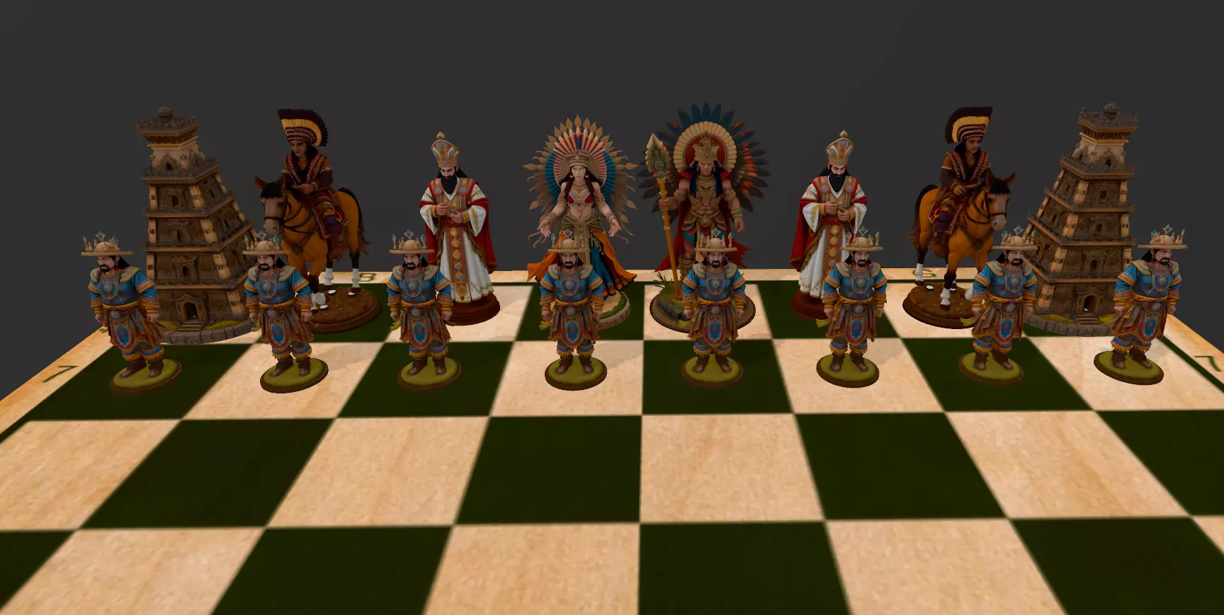 AJEDREZ INCA 3D print model_2