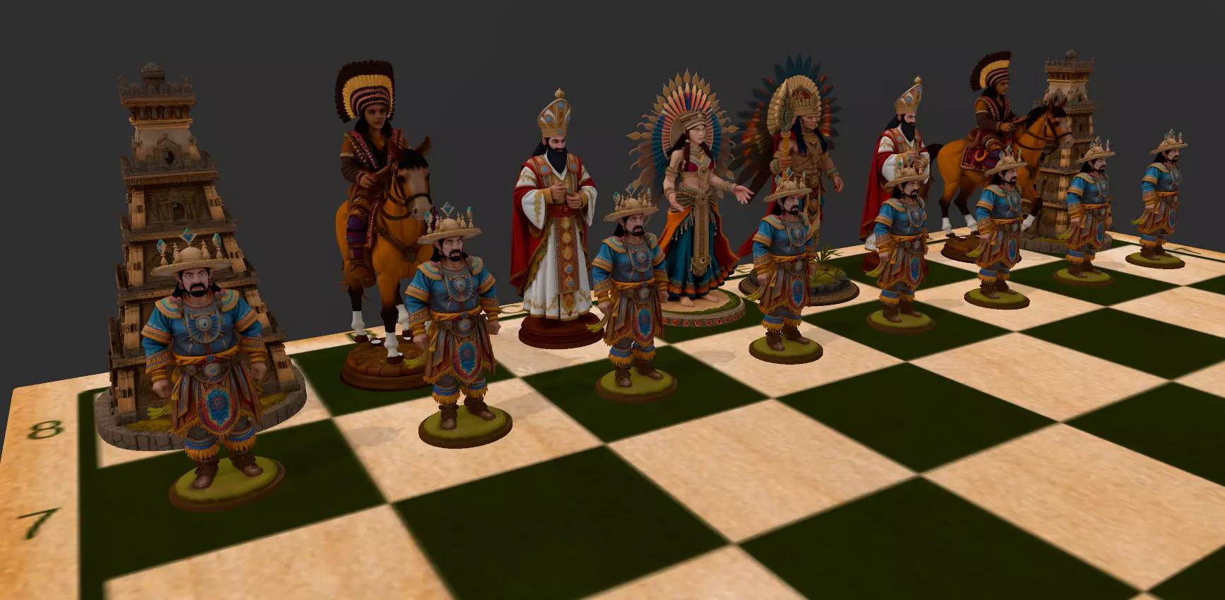 AJEDREZ INCA 3D print model_0