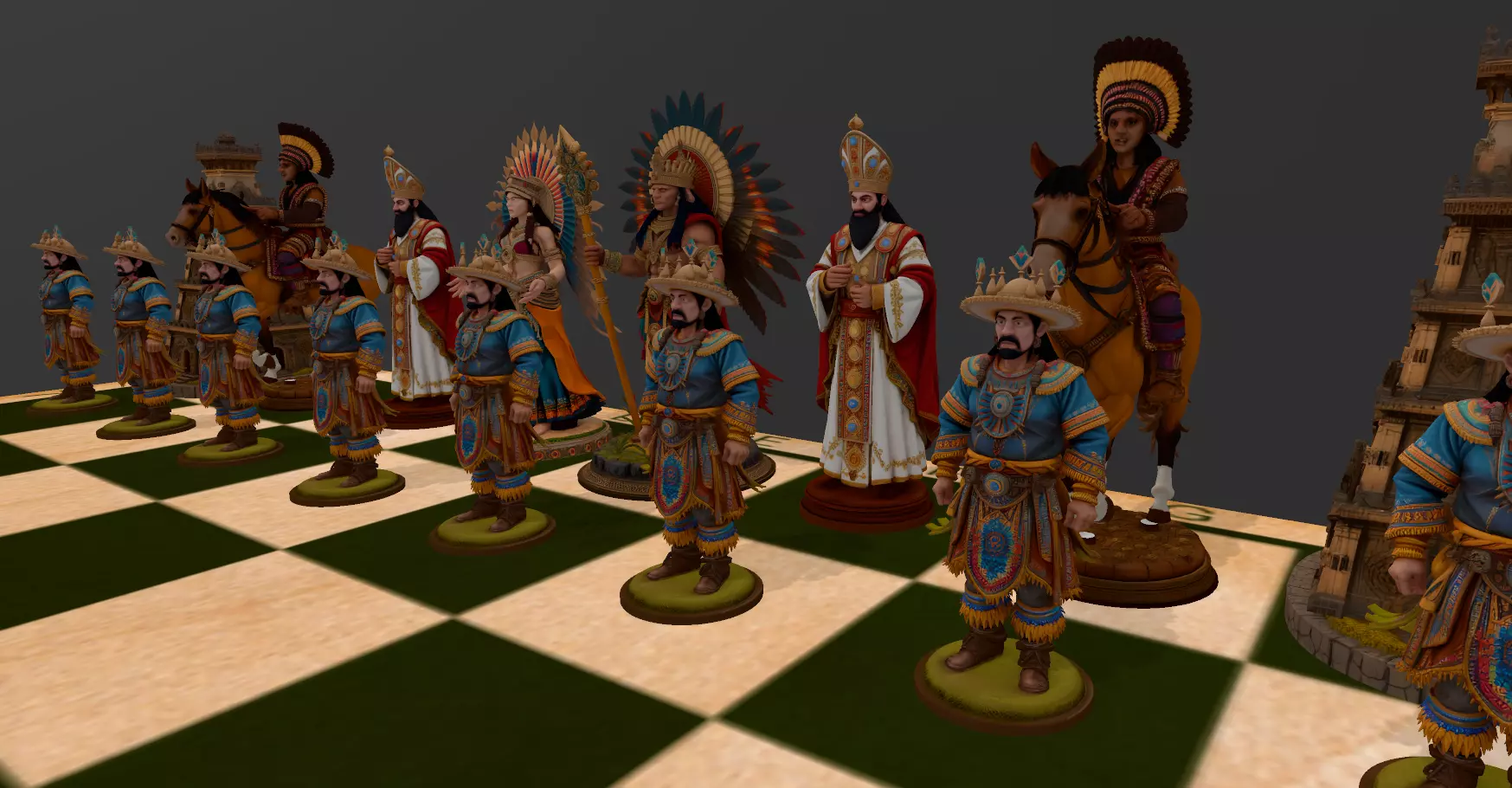 AJEDREZ INCA 3D print model_1