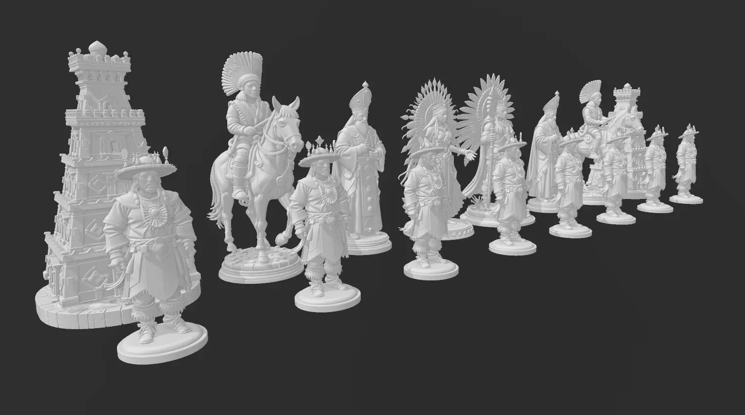 AJEDREZ INCA 3D print model_3