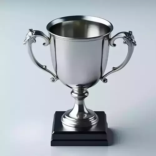 Realistic Silver Trophy Cup 3D Model Low-poly 3D model Realistic Silver Trophy Cup 3D Model Low-poly 3D model