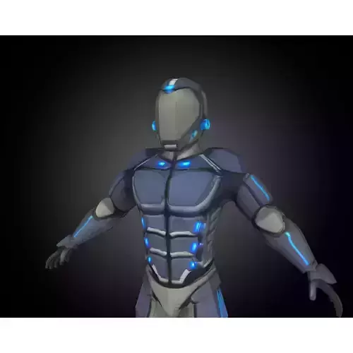 Sci-Fi Character Game Ready Low Poly  Free 3D model