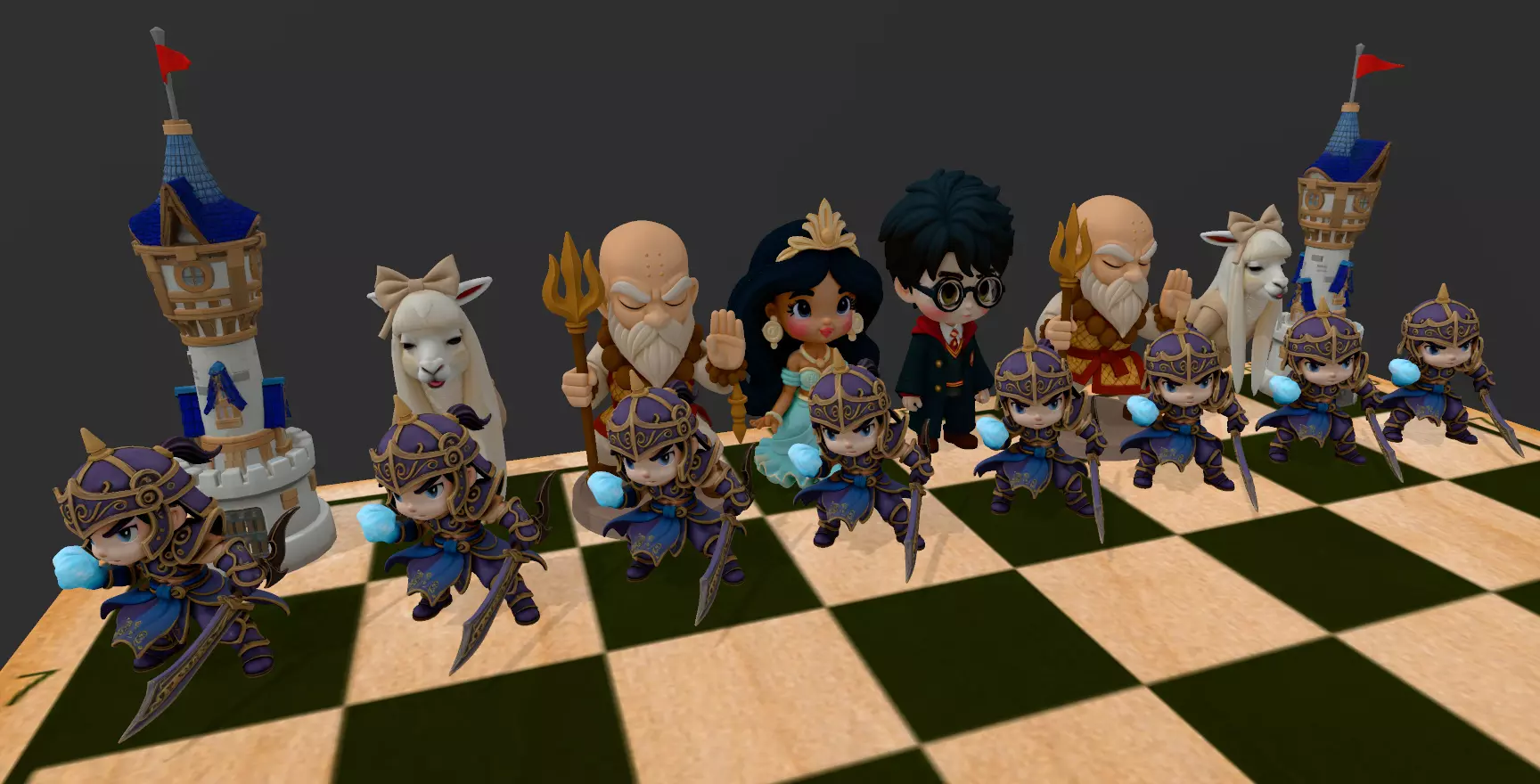 AJEDREZ FANTASIA 3D print model_0