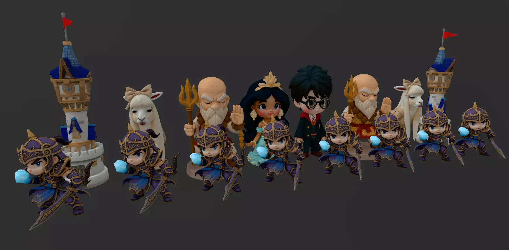 AJEDREZ FANTASIA 3D print model_4