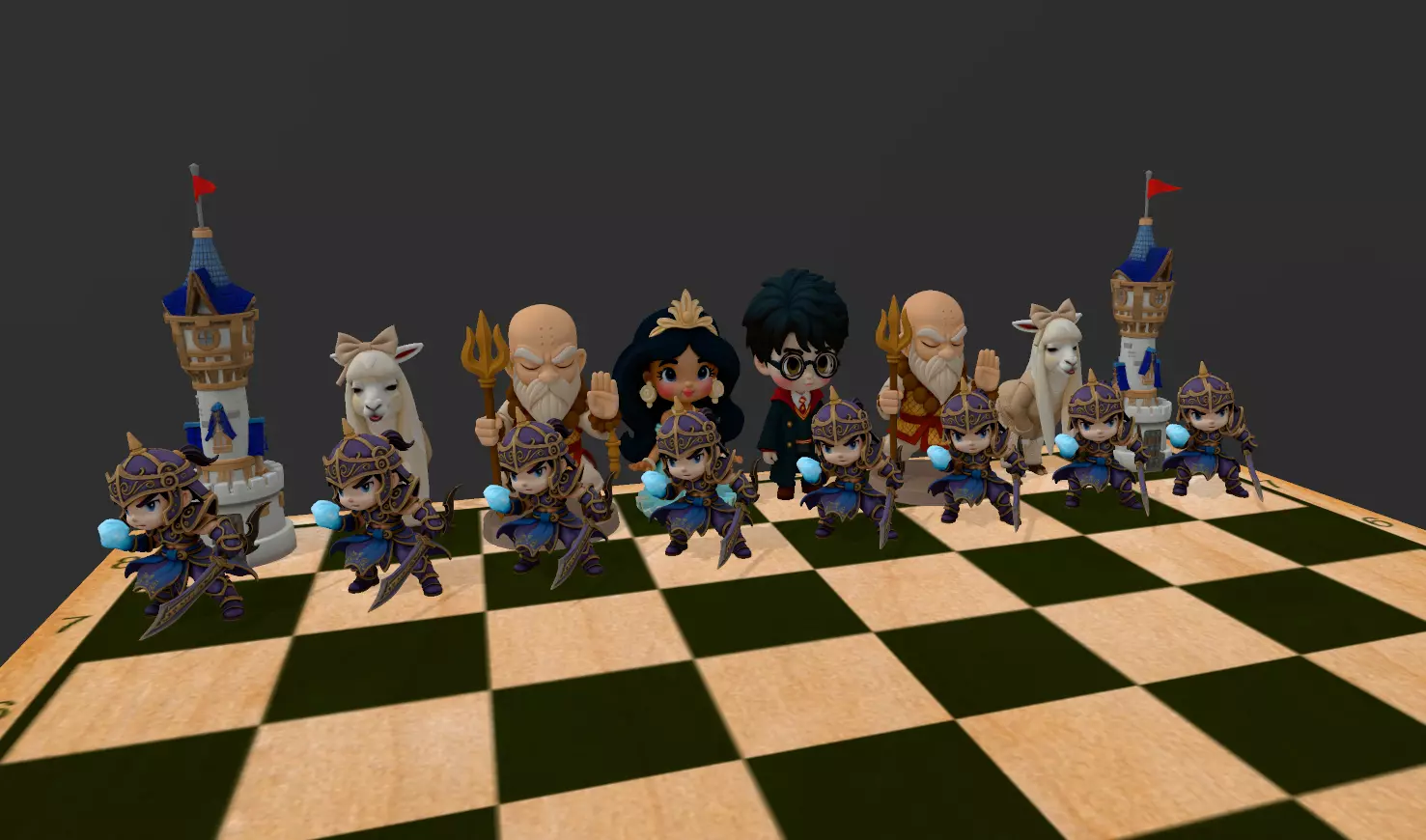 AJEDREZ FANTASIA 3D print model_3