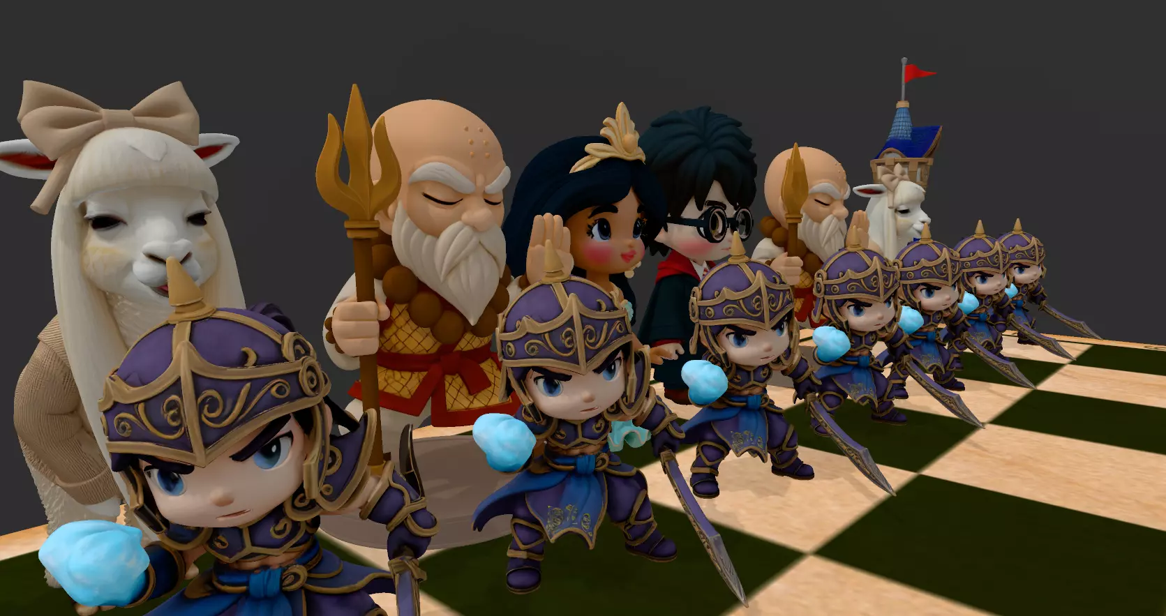 AJEDREZ FANTASIA 3D print model_2