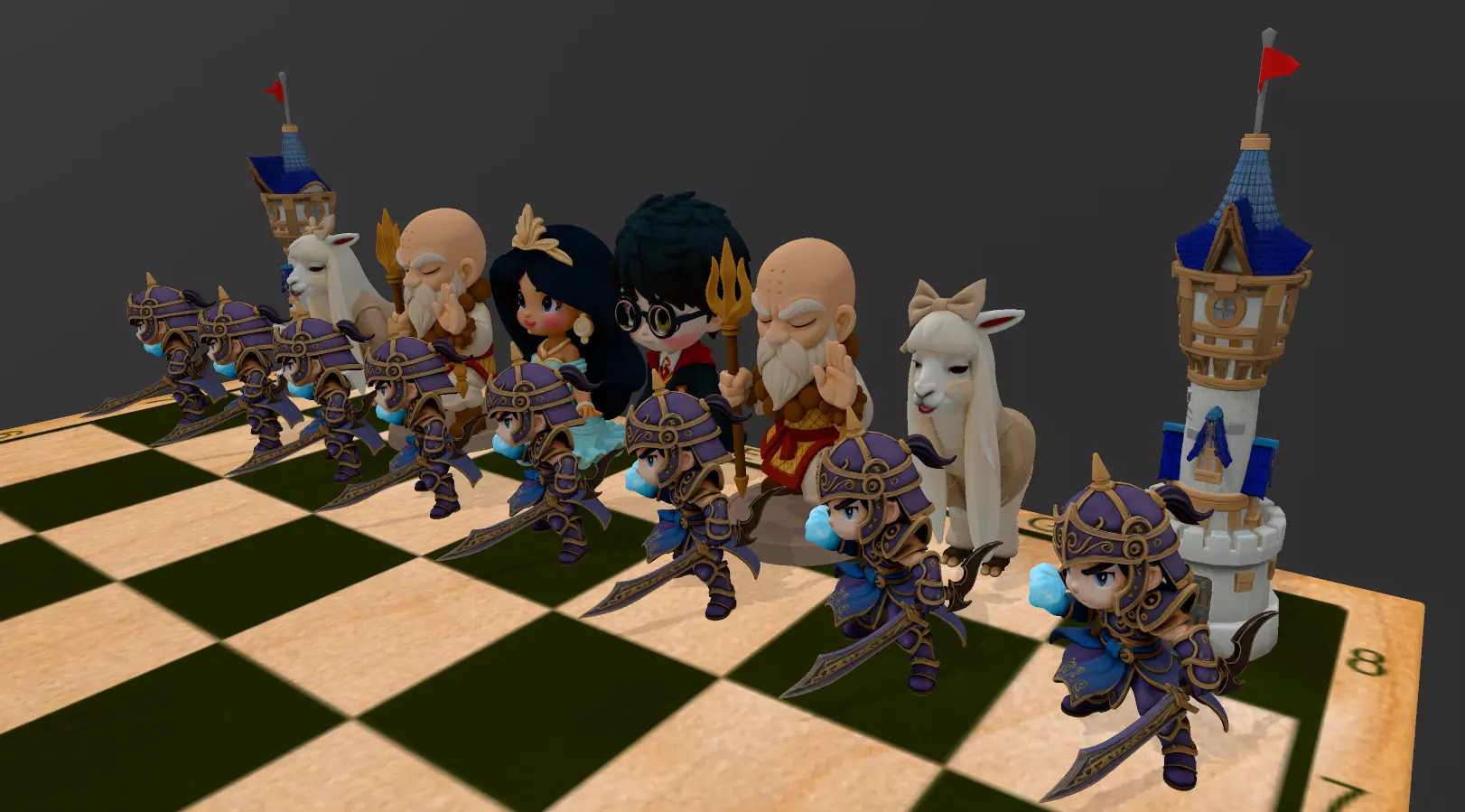 AJEDREZ FANTASIA 3D print model_1