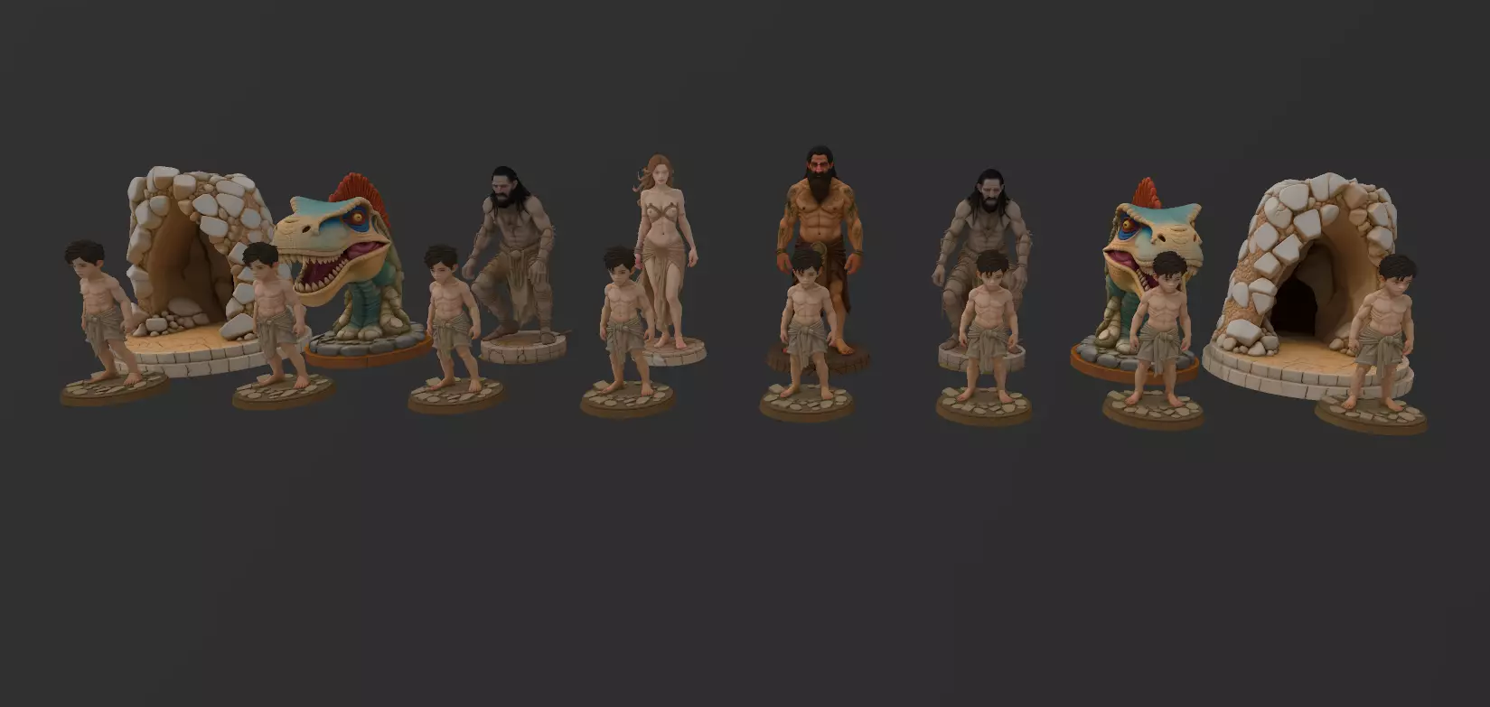 AJEDREZ EDAD DE PIEDRA 3D print model_3