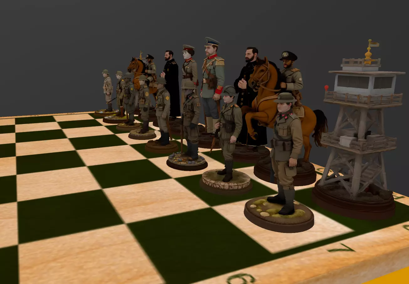 AJEDREZ PRIMERA GUERRA MUNDIAL 3D print model_5