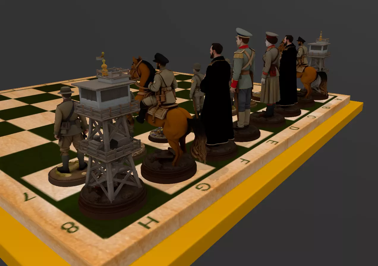 AJEDREZ PRIMERA GUERRA MUNDIAL 3D print model_6