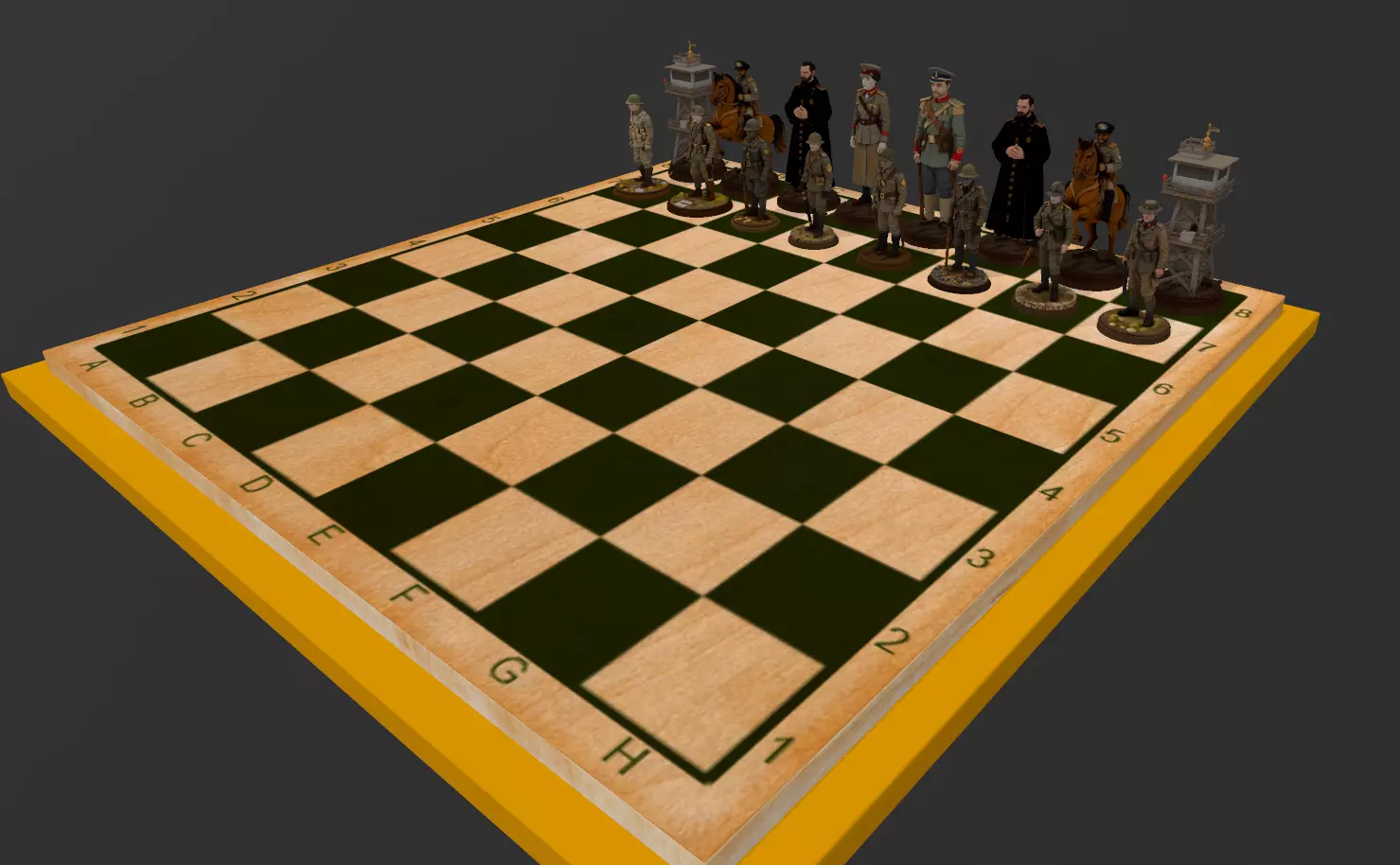 AJEDREZ PRIMERA GUERRA MUNDIAL 3D print model_7