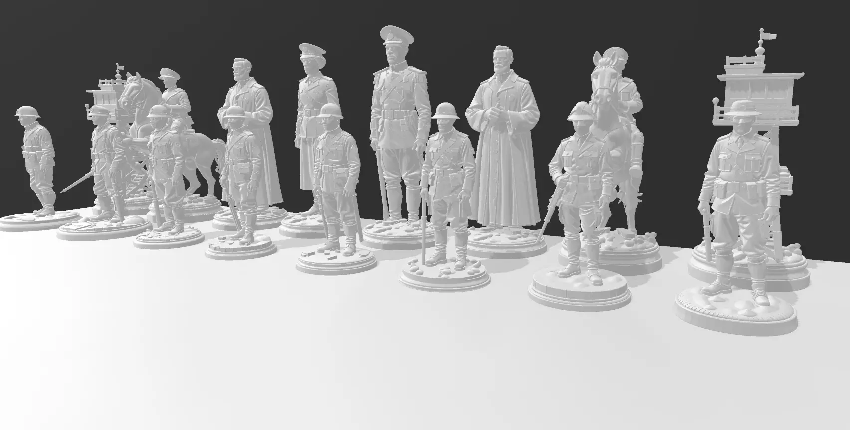 AJEDREZ PRIMERA GUERRA MUNDIAL 3D print model_9