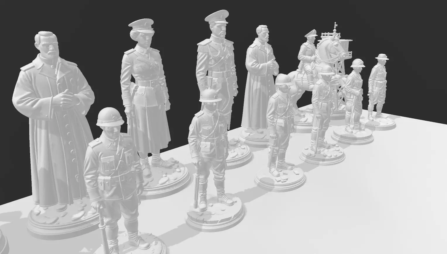 AJEDREZ PRIMERA GUERRA MUNDIAL 3D print model_10